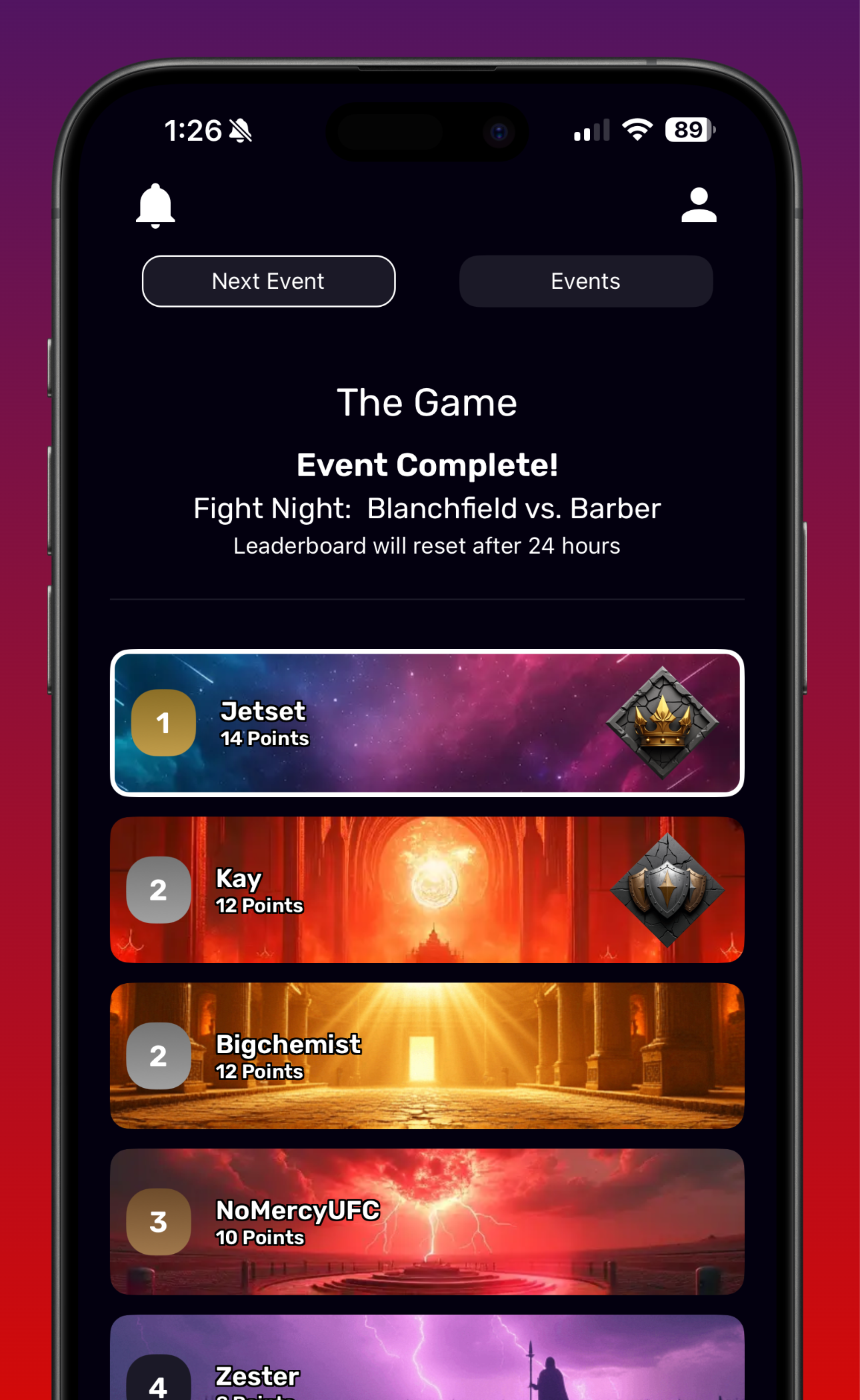 Create a pool with your friends or compete against the world