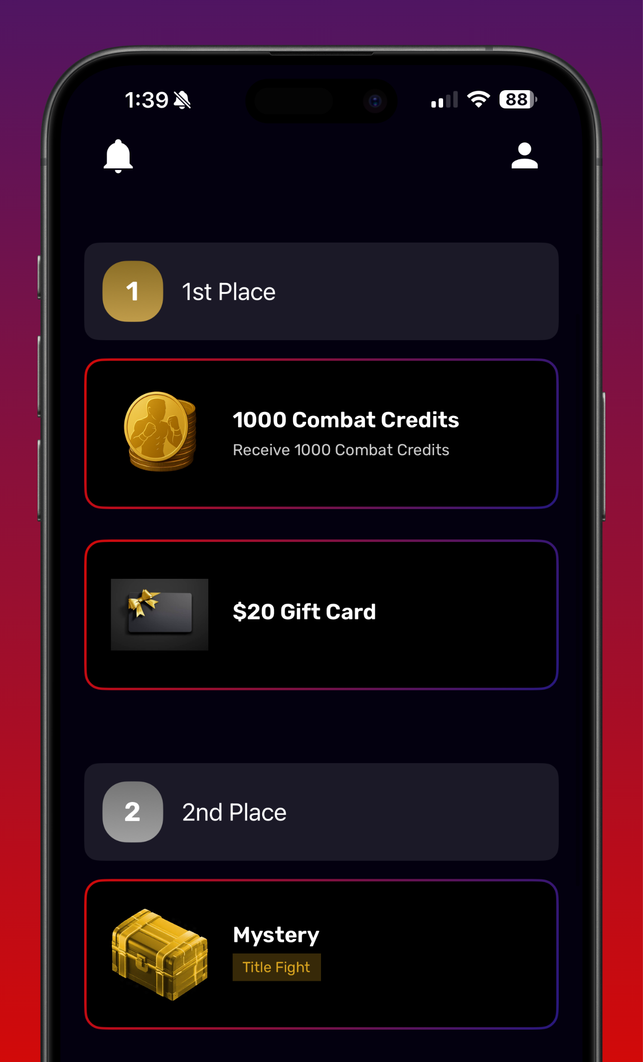 Win prizes based on how you rank on the leaderboard
